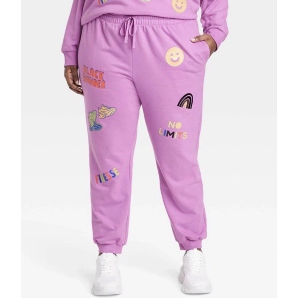 NWT-Target Black History Month Womens Plus 2X Adult Joggers with imperfections